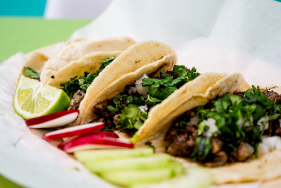 Close-up of hot and spicy tacos